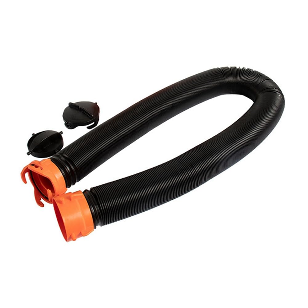 Littimoon 4.5m Telescopic Sewage Pipe 90 ° Sewage Hose Rotary Elbow Joint Connected to Sewage Pipe RV Sewage Valve