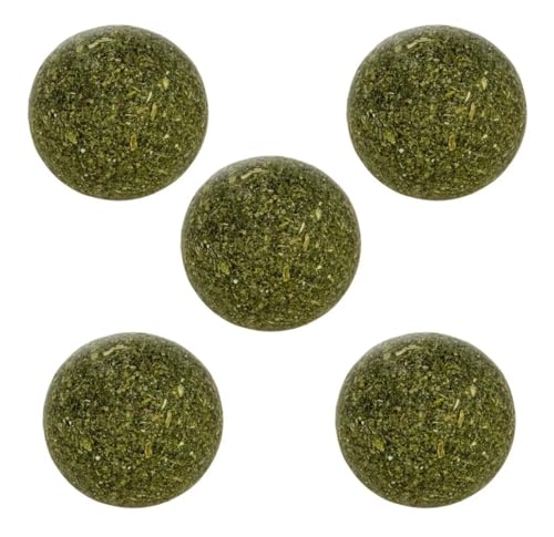 Gatinho Caçador, 5 Refil Bolinha Catnip para Brinquedo Abacate