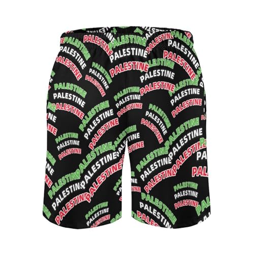Palestine Mens Swim Trunks Quick Dry Beach Swimming Shorts with Mesh Lining and Pockets4