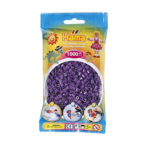 Hama - 207-07 - Loisirs Créatifs - Perles et Bijoux - Sachet 1000 Perles - Violet