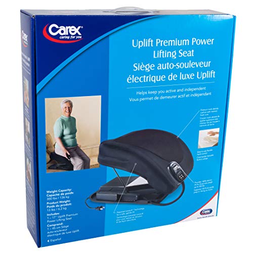Carex Premium Power 20 inch Chair Lift for Stand Assist - Chair Lift Assist Devices for Easy Lift Assist - Fully Electric Power Seat for 100% Sit to Stand Lift Supports up to 300 lbs
