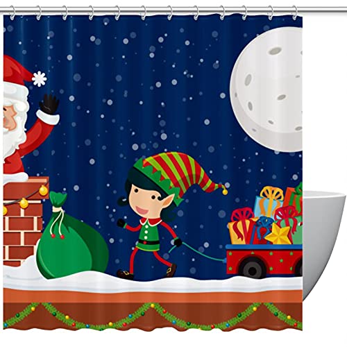 Rideau de douche imperméable idée cadeau de Noël original 183cm