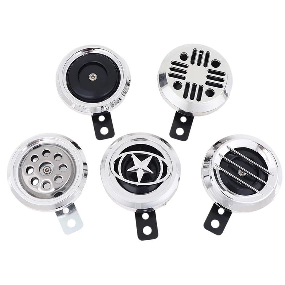 Amplificatore Altoparlanti Altoparlante Universale Da Bacino 12V/48V/60V - Anello Cromato Con Cover Protettiva Per Tricicli, Motociclette