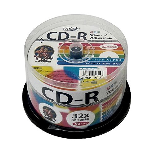 Amazon.co.jp: 磁気研究所 HI DISC CD-R 700MB 50枚スピンドル 音楽用