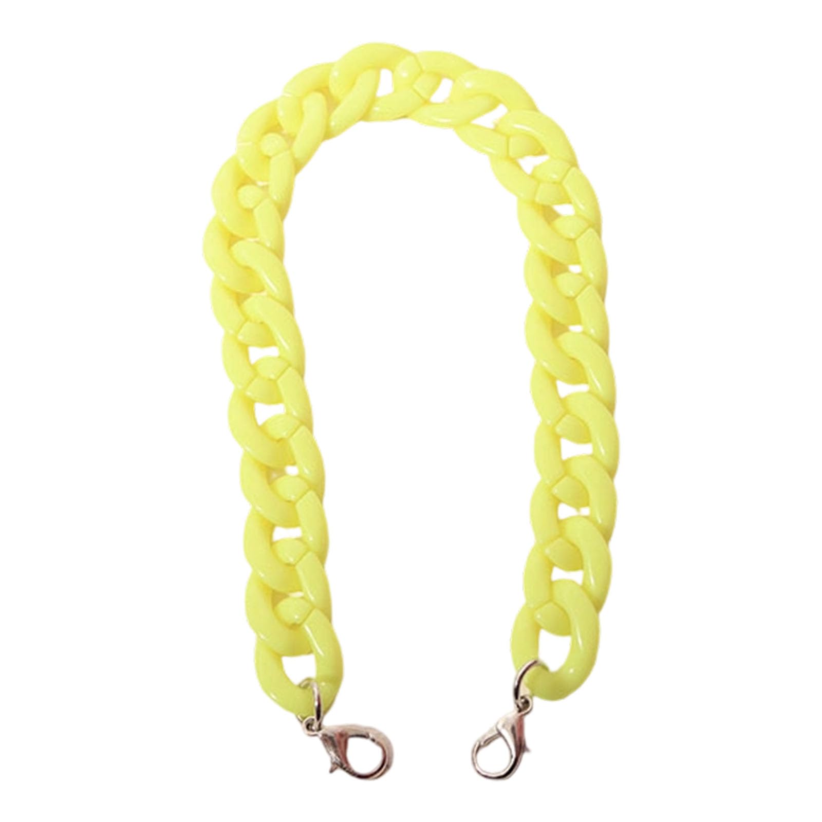 NEWFT Handbag Chain Handle with Metal Hook Replacement Shoulder Bag 60cm Acrylic Purse Chains Strap for Women Purses Making Chain Strap for Purses