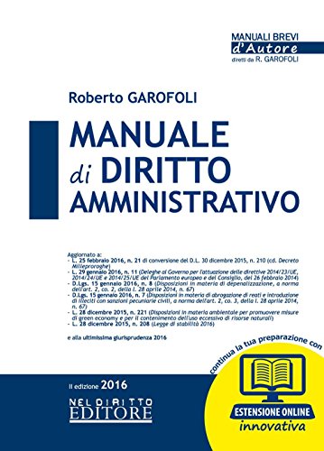 Manuale di diritto amministrativo. Con aggiornamento online Manuale di diritto amministrativo. Con aggiornamento online