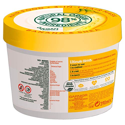 Garnier Ultimate Blends Hair Food Banana 3-in-1 Dry Hair Mask Treatment 390ml Dual Pack - Image 3