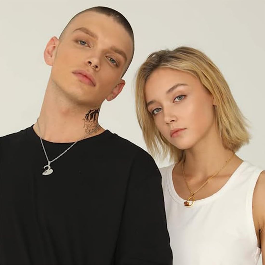 Collana Amicizia A 2 Pezzi Con Ciondolo Gatto Puzzle - Argento E Nero, Per Coppie E Amici - Foto 10