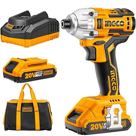 Image of Ingco Ciwli2001 Lithium-Ion Impact Wrench - Voltage:20V Square Drive:1 /2 inch - Fixed Square
