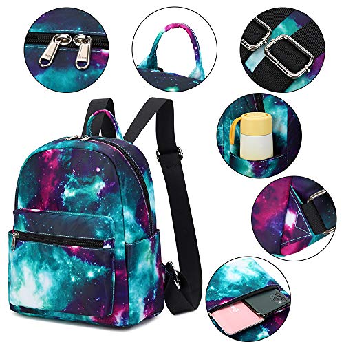 Btoop Mini Backpack Girls Galaxy Small Purse Backpacks For Teens Womens School Travel (Galaxy Green) #TOP4
