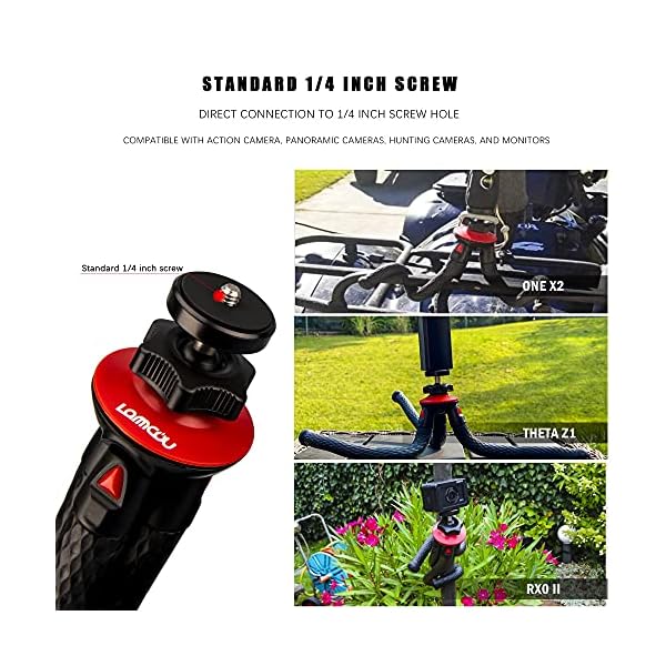 Lammcou Action Kamera Stativ, Flexibel Octopus Gorrila Ministativ Handstativ mit Actioncam Adapter, Multistativ… – Bild 4