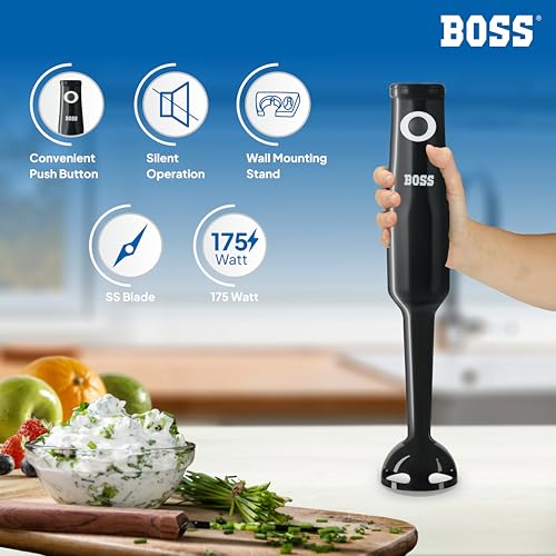 Image of BOSS Classic Hand Blender 175W with Variable Speed & 2 Year Warranty | Black