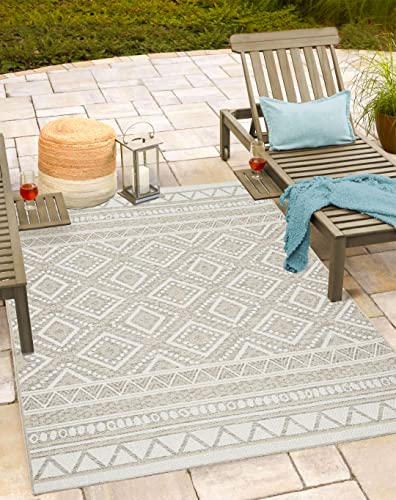 Tappeto tessuto piatto Mia\'s Teppiche Adora - tappeto moderno, stile boho, adatto per uso interno ed esterno, soprattutto piatto, ideale per cucina e sala da pranzo, beige, 160x220cm