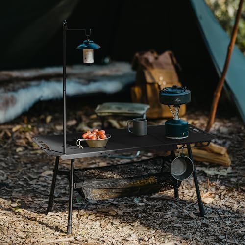 Image of Naturehike Tactical Camping Table with Adjustable Height, Collapsible Table Lightweight with Carry Bag for Camping, Travel expeditions, Hiking, Picnics, BBQs & Beach Trips