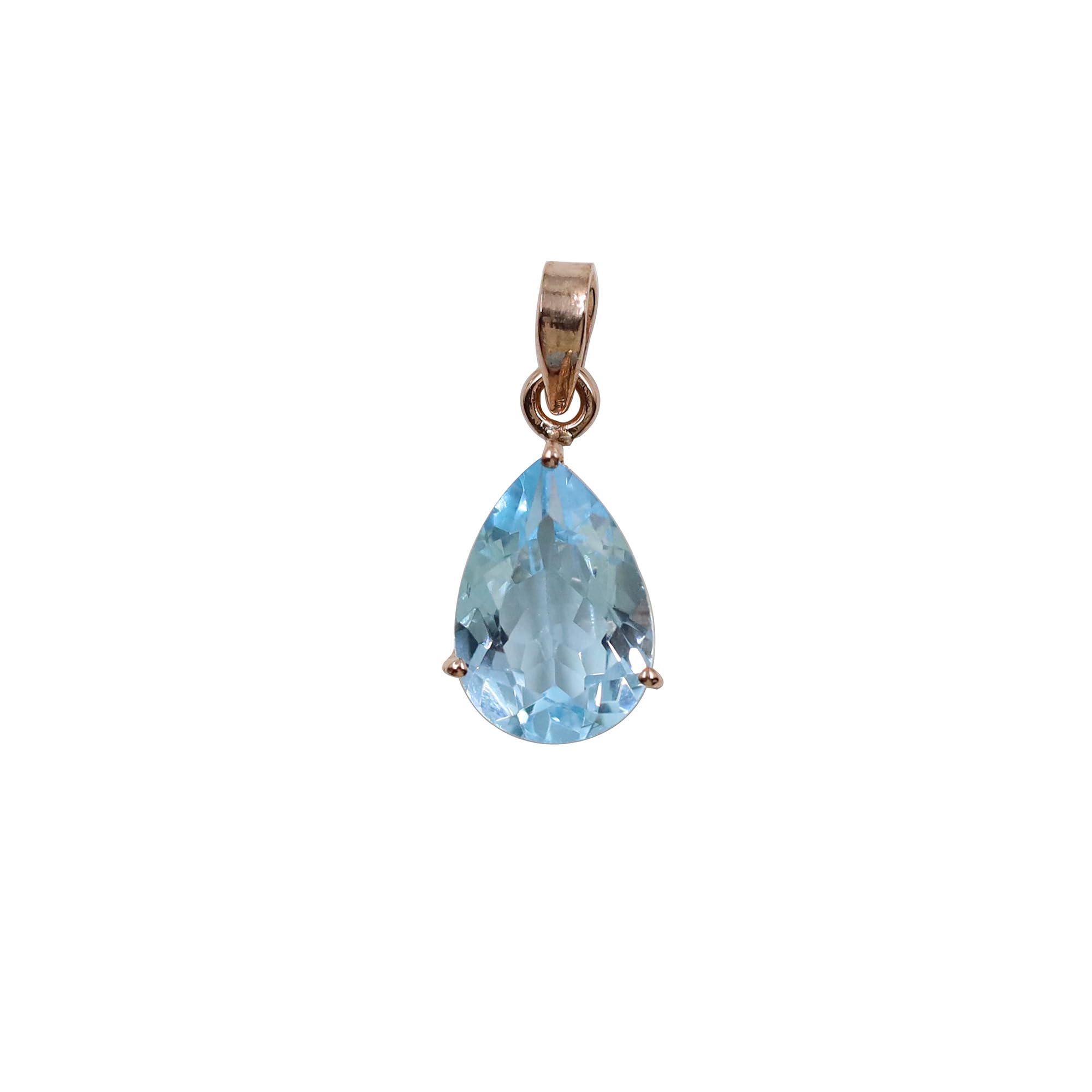 Pendentif pierre de naissance en argent sterling 925 avec pierre précieuse pour elle - Collier à breloques pour femme