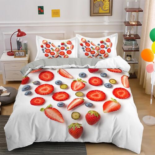 Funda nórdica cama 90 con diseño de arándanos, ideal para regalar en cumpleaños infantiles
