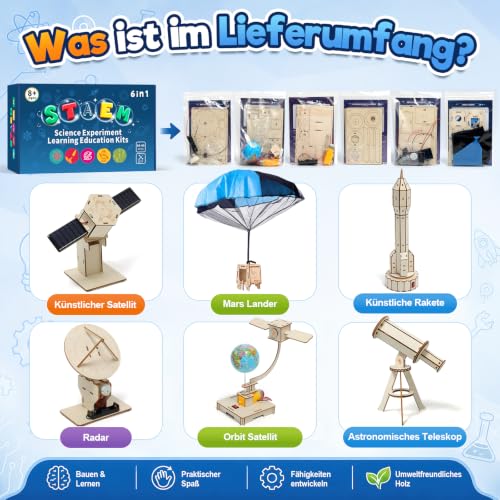 ADUSRIZ Weltraum Experimentierkasten ab 8+, Experimente für Kinder ab 8-14 – Ansicht 2