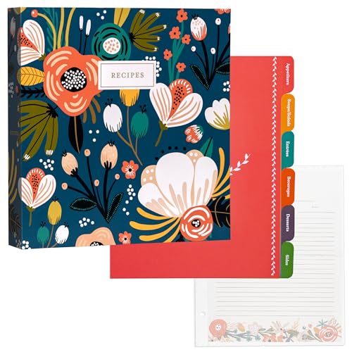 Jot & Mark 8.5x11 Recipe Binder with 30 recipe cards