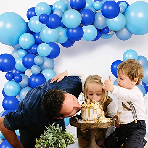 Image of Party Propz Light Blue Balloons For Decoration - Pack of 50 Pcs Dark Blue Balloons For Decoration | Balloons For Birthday | Birthday Decoration Items For Boy | Metallic Balloons (Latex)