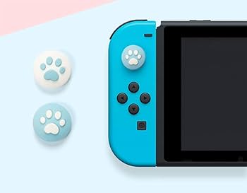 Amazon.com: LeyuSmart Cute Cat Paw Thumb Grip Caps for Nintendo
