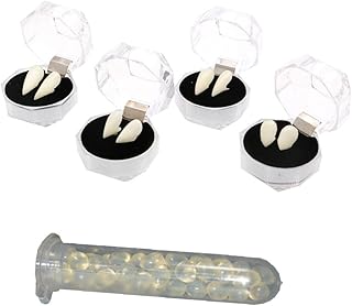 Amosfun 1 Conjunto De Dentaduras De Vampiro De Halloween Acessórios De Cosplay Adereços De Baile De Vampiro Acessórios De Cosplay De Vampiro Adereços De De Vampiro