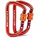 GO!elements 12KN Karabiner Strong 8 mit Schraubverschluss im 2er Pack in verschiedenen Farben (PYRO) Orange