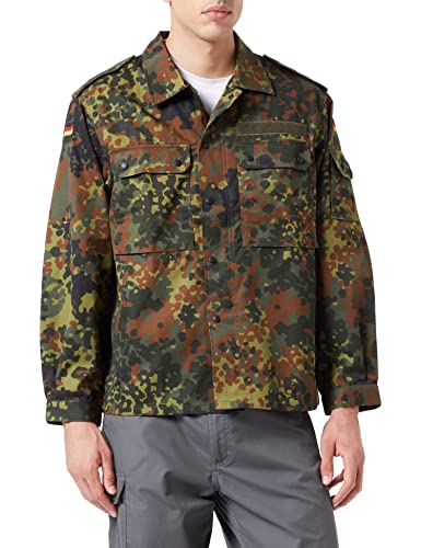 Campeggio Mil-Tec - Camicia Militare Maculata, Marrone (Rosso), 5