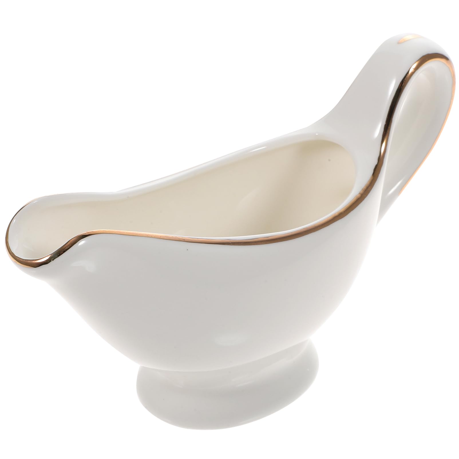 HOLIDYOYO Elegant and Practical Ceramic Milk Jug Sauce Pitcher Non-slip Base for Foam Decorative