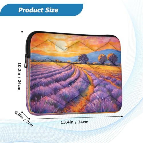 Funda para portátil 13-14 pulg Lavenders Sunset multifuncional miniatura 3