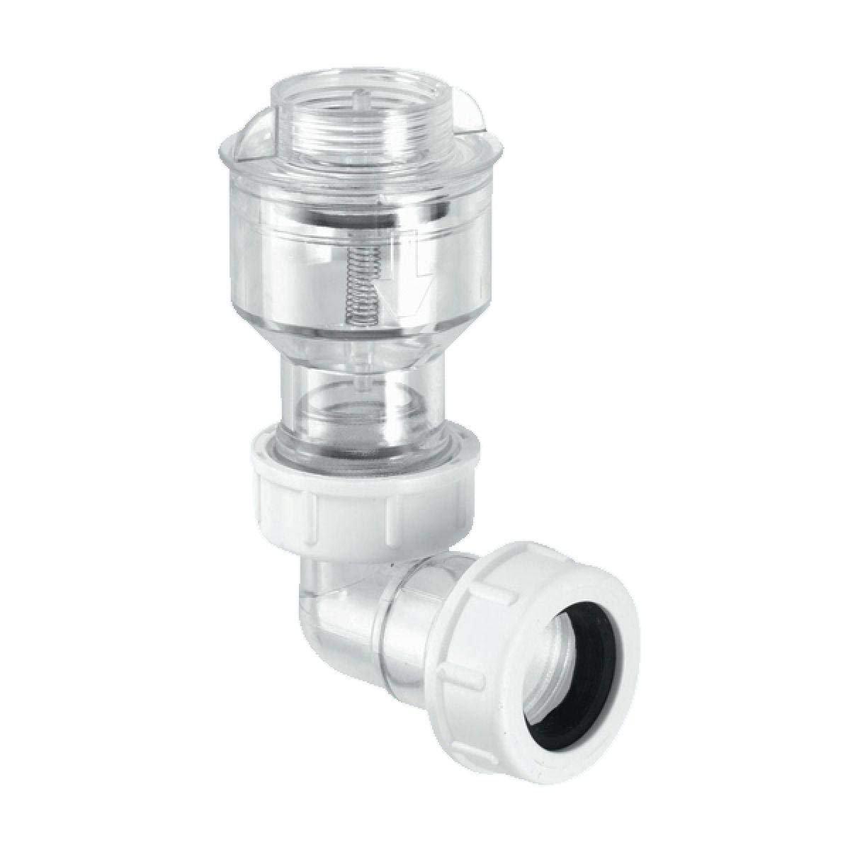 McAlpine Tunvalve (Clear) with �" Female Thread for Connection to WC Overflow TUNVALVE