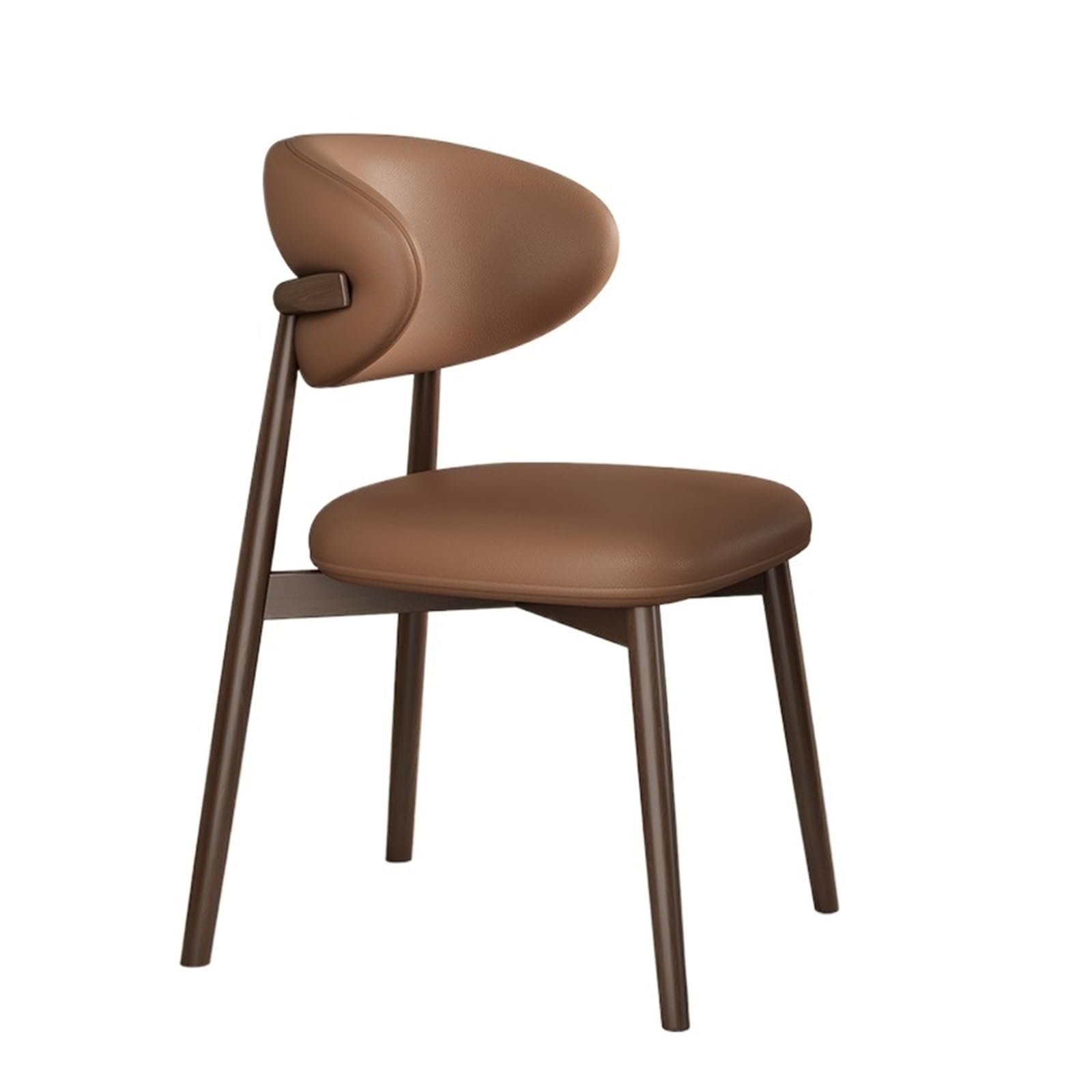 T2H9B5V4G8 Dining Chairs Dining Chairs, Armless Dinner with Backrest, Modern Kitchen Room Chair with Metal Legs for Home(Bruin)