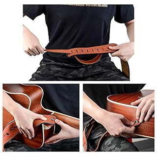 Dulphee Sangle de guitare en cuir pour basse, guitare électrique et guitare acoustique - Les Beatles, Paul McCartney, John Lennon, RIngo Starr, George Harrison Dulphee Sangle de guitare en cuir pour basse, guitare électrique et guitare acoustique – Image 6