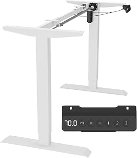 ADVWIN Ergonomic Standing Desk Frame with Memory Smart Controller Height Adjustable Range 72-115cm, Width Range 90-120cm E...