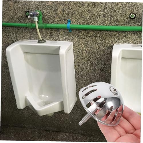 Tapón de inodoro plateado Toddmomy y filtro de acero para urinarios 7