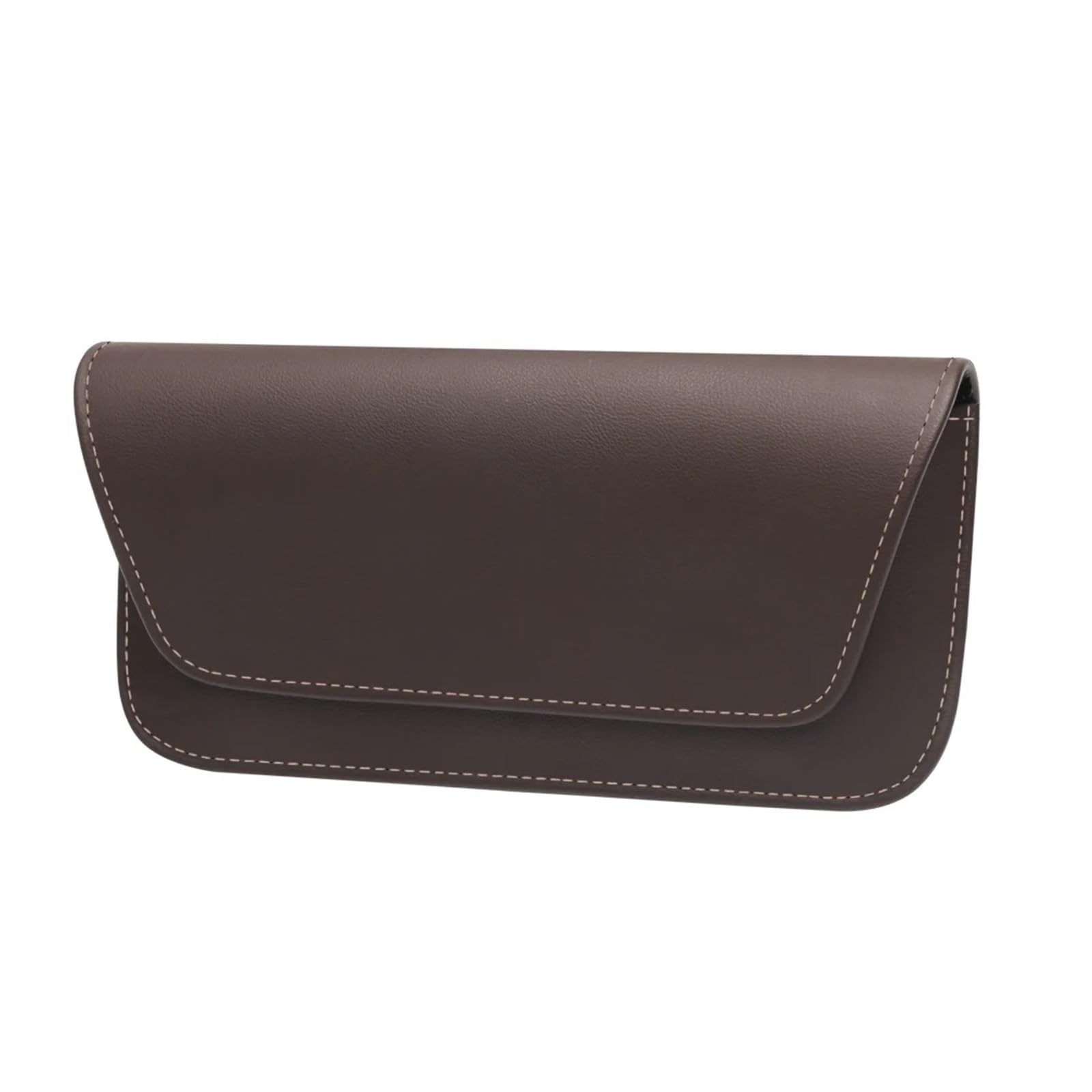 Soporte Magnético para Gafas Sol para Coche Funda Universal Cuero PU con Forro Flocado para Coches SUV Y Camiones Estuche para Gafas De Sol Coche(Brown)