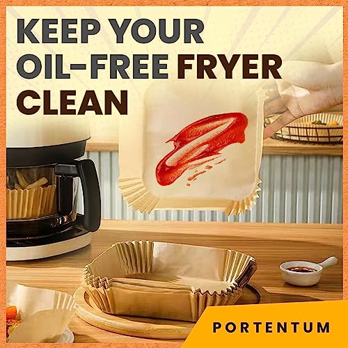 PORTENTUM Airfryer Bakpapper 100 Bitar - BPA-fritt Non-stick