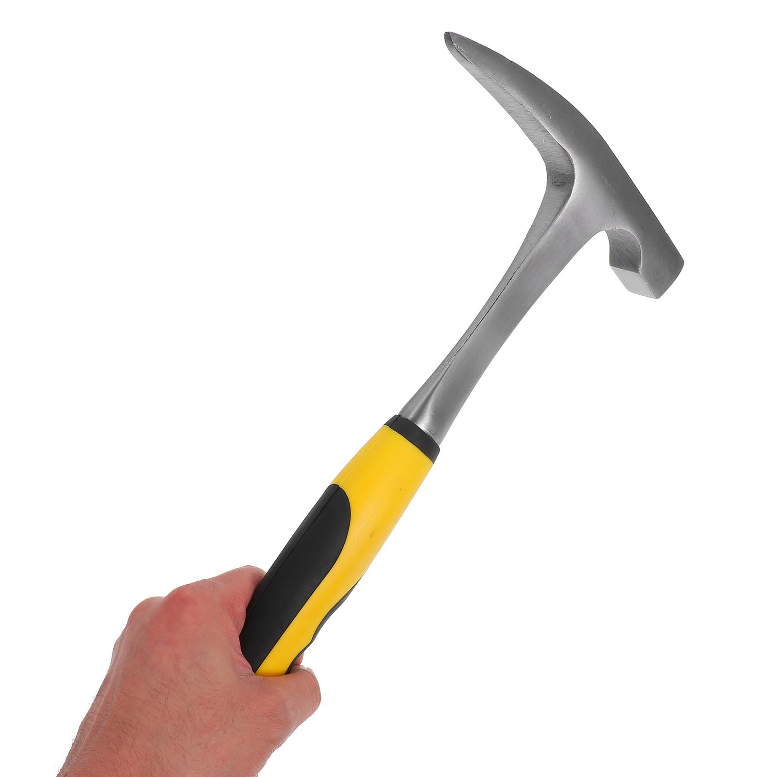 Healeved Martillo de Geología y Actividades al Aire Libre Adecuado para Exploración con Mango Ergonómico y Absorbe Golpes, de Acero Alto Carbono y Tpr
