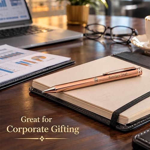 Image of SAVRI Personalized Parker Folio Antimicrobial Clon Copper Ball Pen with Name engraved on it. Best Gifting choice for Men and Women | Teachers | Weddings | Corporate | Employee.