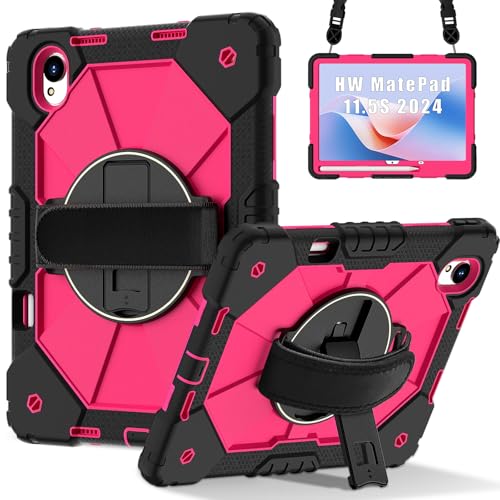 Coque Huawei MatePad 11.5S avec béquille arrière et bandoulière robuste