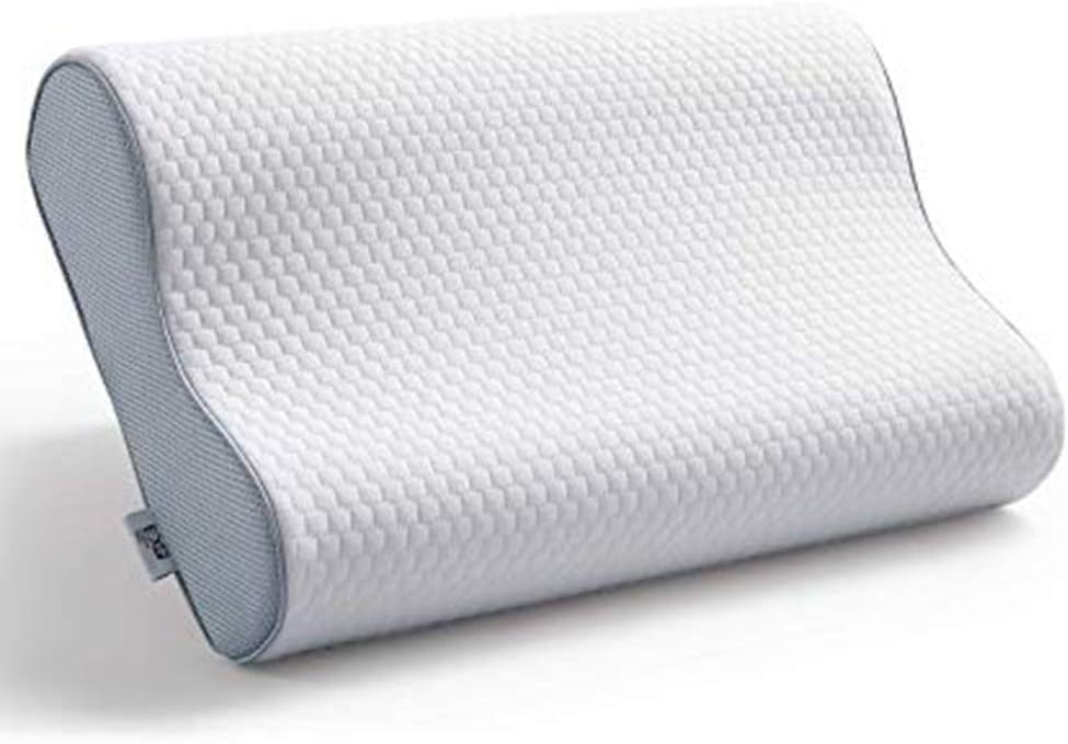 KOMFIFIT Memory Foam Orthopaedic Pillow With Cover, Queen, Off White