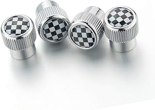 QIDIAN 4 Pcs Car Tire Valve Stem Caps for Cooper S ONE for F54 F55 F56 F57 R55 R56 R60 R61 Clubman Covertible Countryman Attractive Dustproof Wheel Cap Accessories