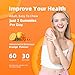 Calcium Magnesium Zinc Gummies with Vitamin D3 & K2 - High Potency Enhanced Absorption -60 Orange Gummies Flavored.