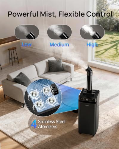 Image of YOKEKON Humidifier Large Room 5.8Gal /22L, Cool Mist Humidifiers for Home