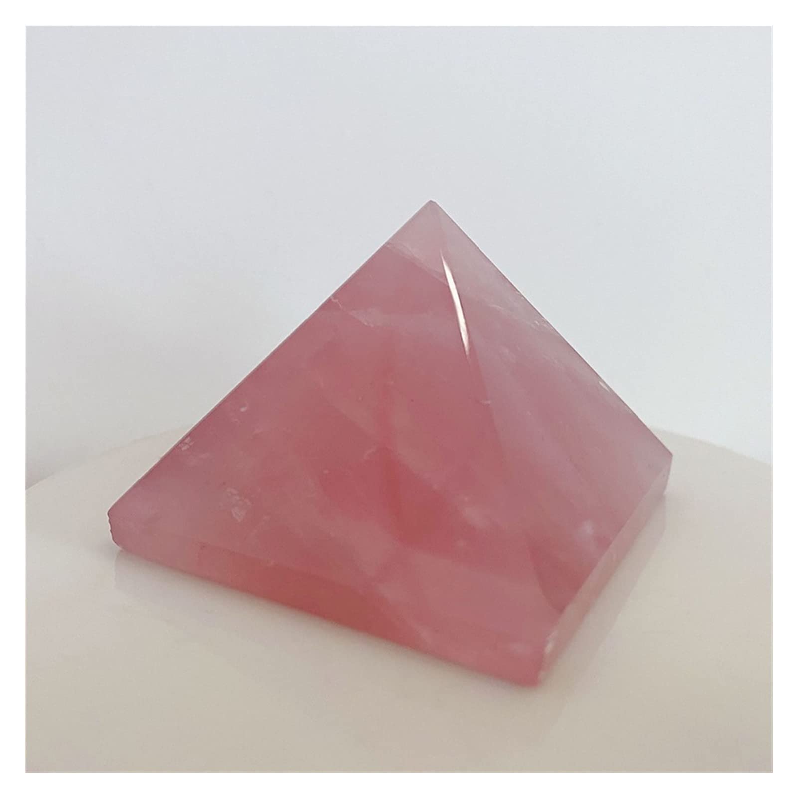 1pc rosa Rosenquarz Kristallpyramide Natur und Steine ​​-Pendel von Witchcraft Supplies Decor for Handwerk Voller Textur (Color : Pink, Size : About 4cm)