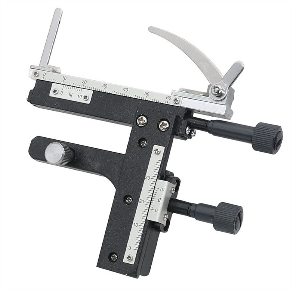 Microscopio Tavolino mobile XY for microscopio biologico XSP Tavolino meccanico attaccabile in metallo con accessori for microscopio con righello in scala 0-60mm(32mm)