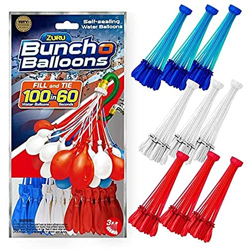 Shs-Yard Zuru Bunch O Balloons - 315 Pieces / 100 In 60 Seconds / Self-Closing / Water Balloons / 9 Bundles Of 35 Water Bombs / Water Balloons Seal / Self-Seal / Captain America #TOP18