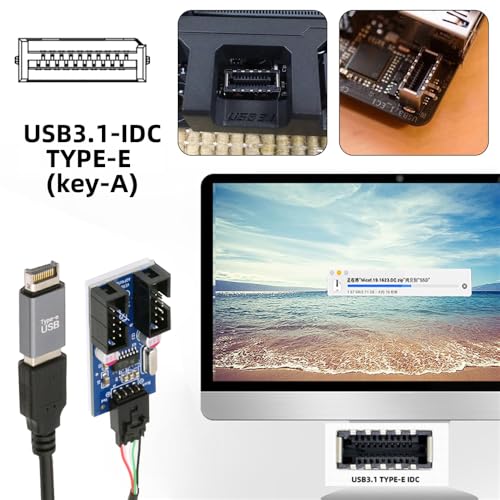 Adaptador USB 3.1 Type-E a USB 2.0 Type-A miniatura 4