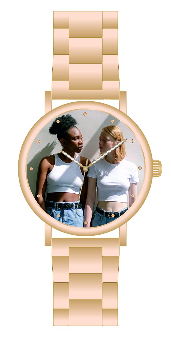 Memories - Reloj de pulsera personalizado con tu foto, reloj de oro rosa para amigos y familia, fabricado en Alemania