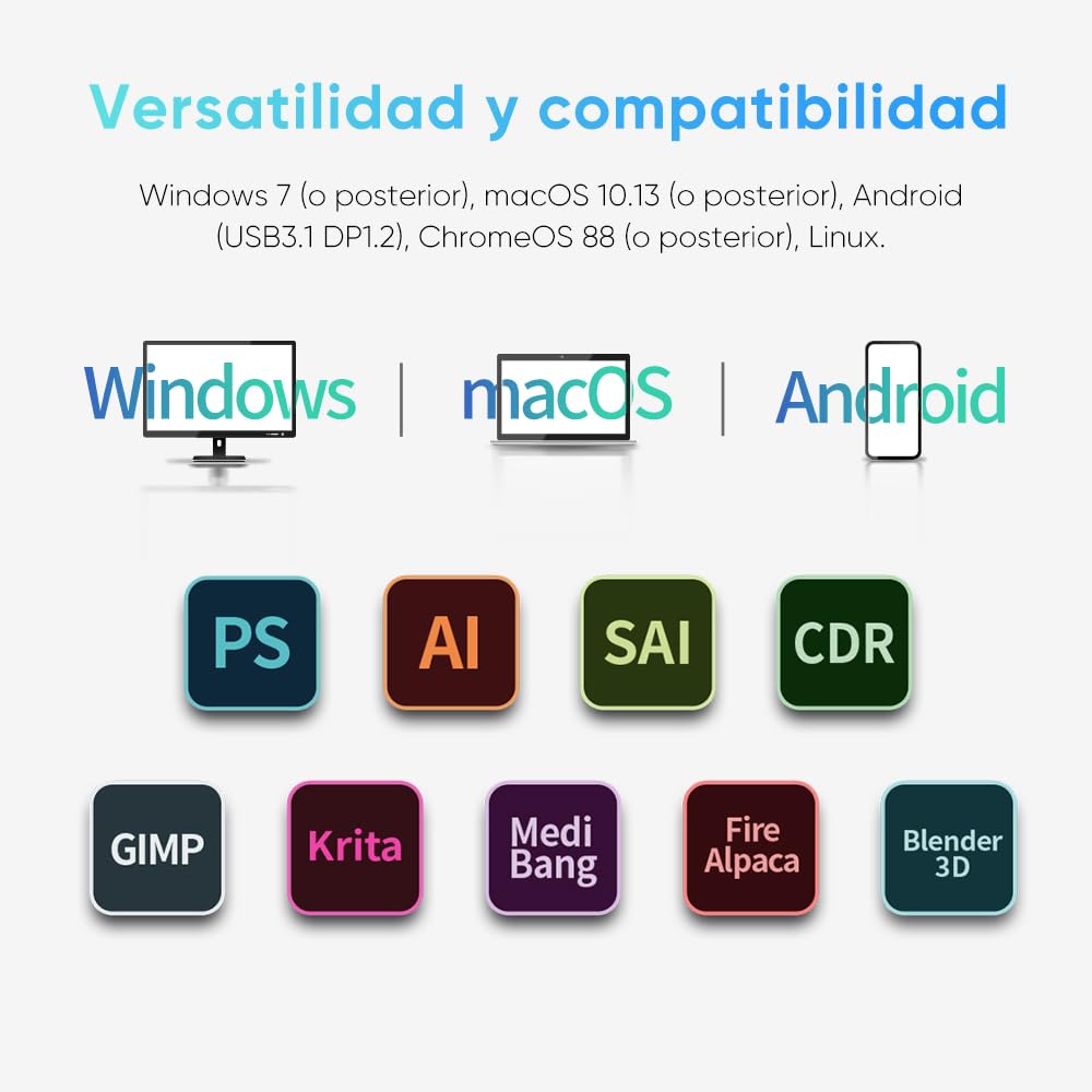 XPPen Artist 13.3 Pro V2 Tableta Gráfica con Pantalla con X3 Pro Chip Inteligente 16K Niveles de Presión, Tableta Gráfica Dibujo Digital con 8 Teclas y 1 Dial, Pantalla 99% sRGB Completamente Laminada