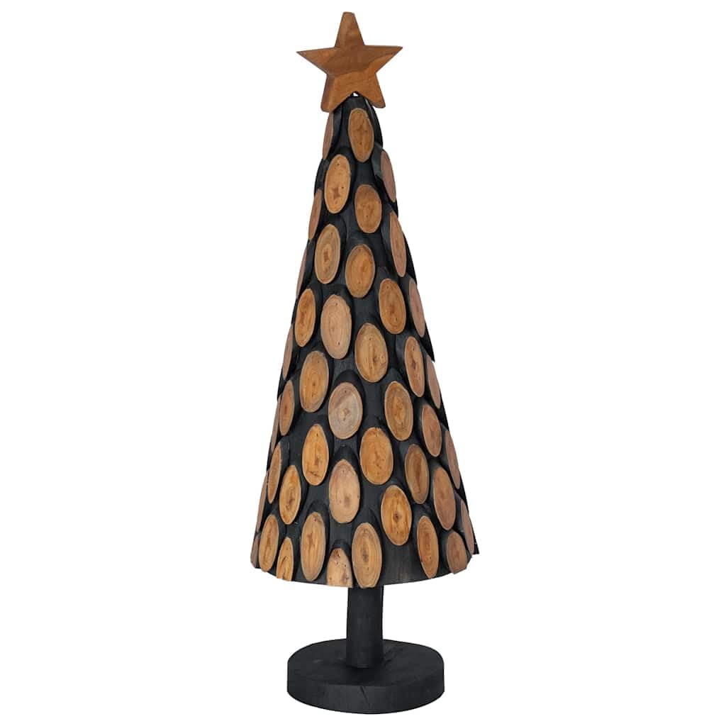 vidaXL Árbol de Navidad con Soporte Marrón 90 cm Madera de Teca Maciza